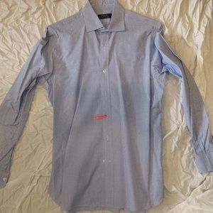 Polo Blue Gingham Check Dress Shirt